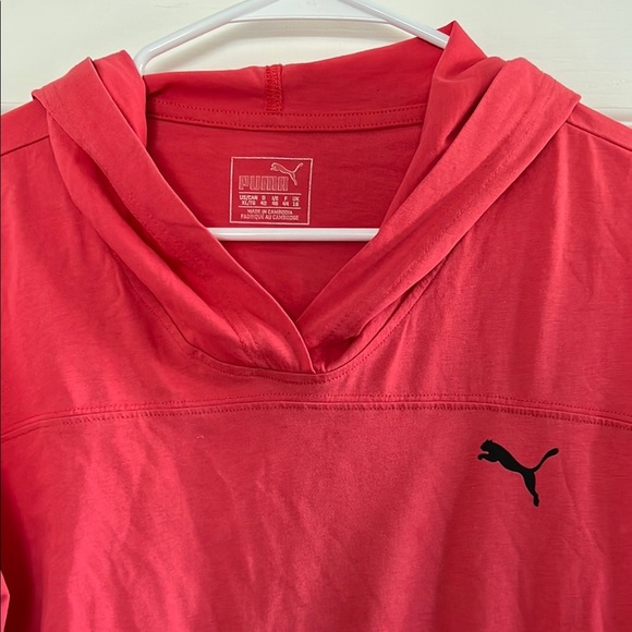 Puma Vibrant Red Hoodie with Logo - Picture 2 of 3